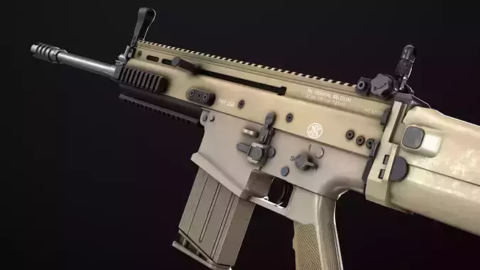AAA FN Scar L Game Ready PBR Low-poly 3D model