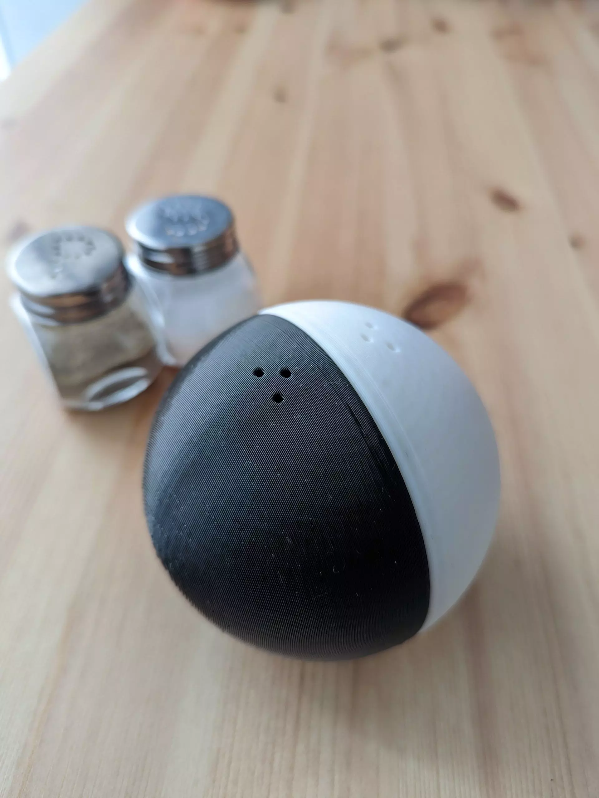 Salt And Pepper Sphere Shaker Set With Invisible Magnet 3D print model_0