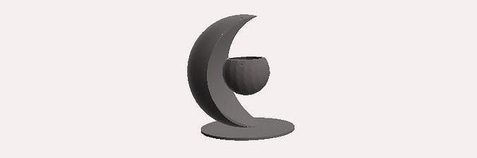 MOON HANGING PLANTER 3D print model