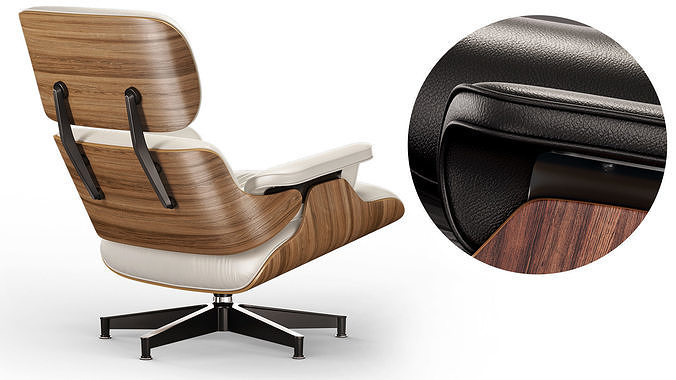 Eames Lounge Chair 3D model 4
