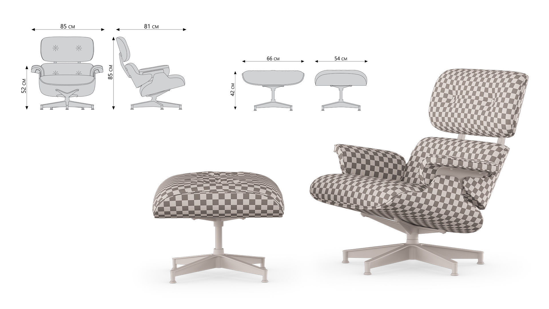 Eames Lounge Chair 3D model_6