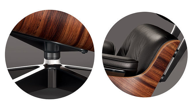 Eames Lounge Chair 3D model 6