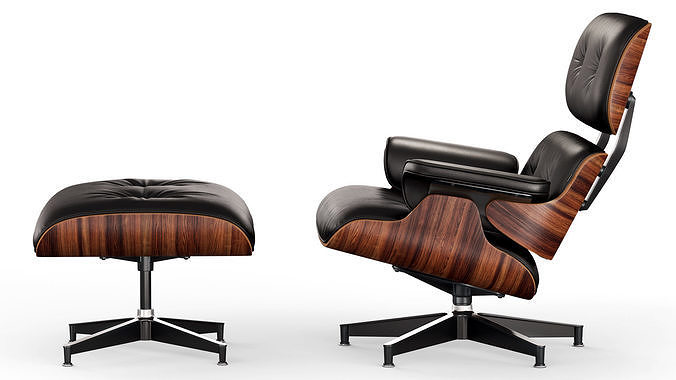 Eames Lounge Chair 3D model 2