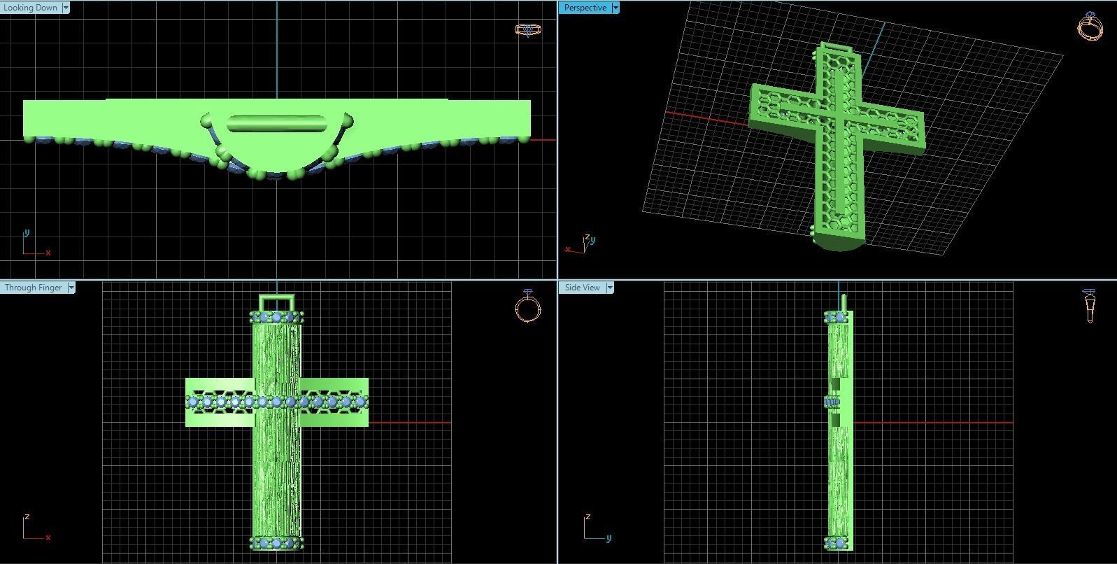 Cross patterned cross with texture saint jesus cristian 7 3D print model_10