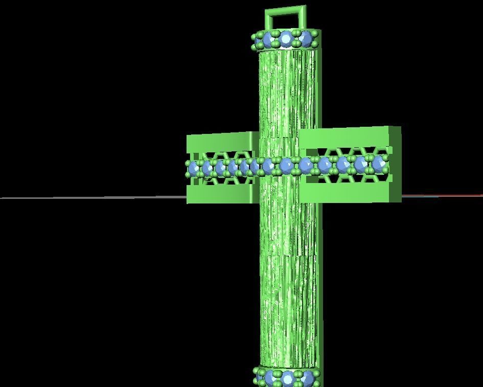 Cross patterned cross with texture saint jesus cristian 7 3D print model_17