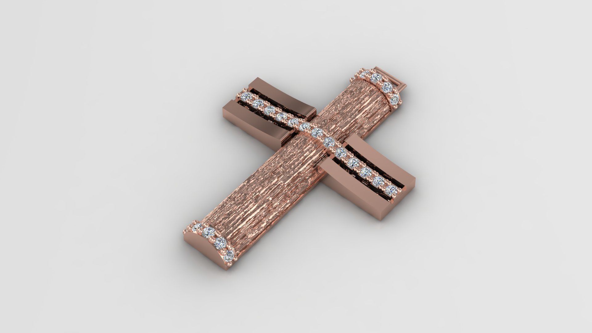 Cross patterned cross with texture saint jesus cristian 7 3D print model_7