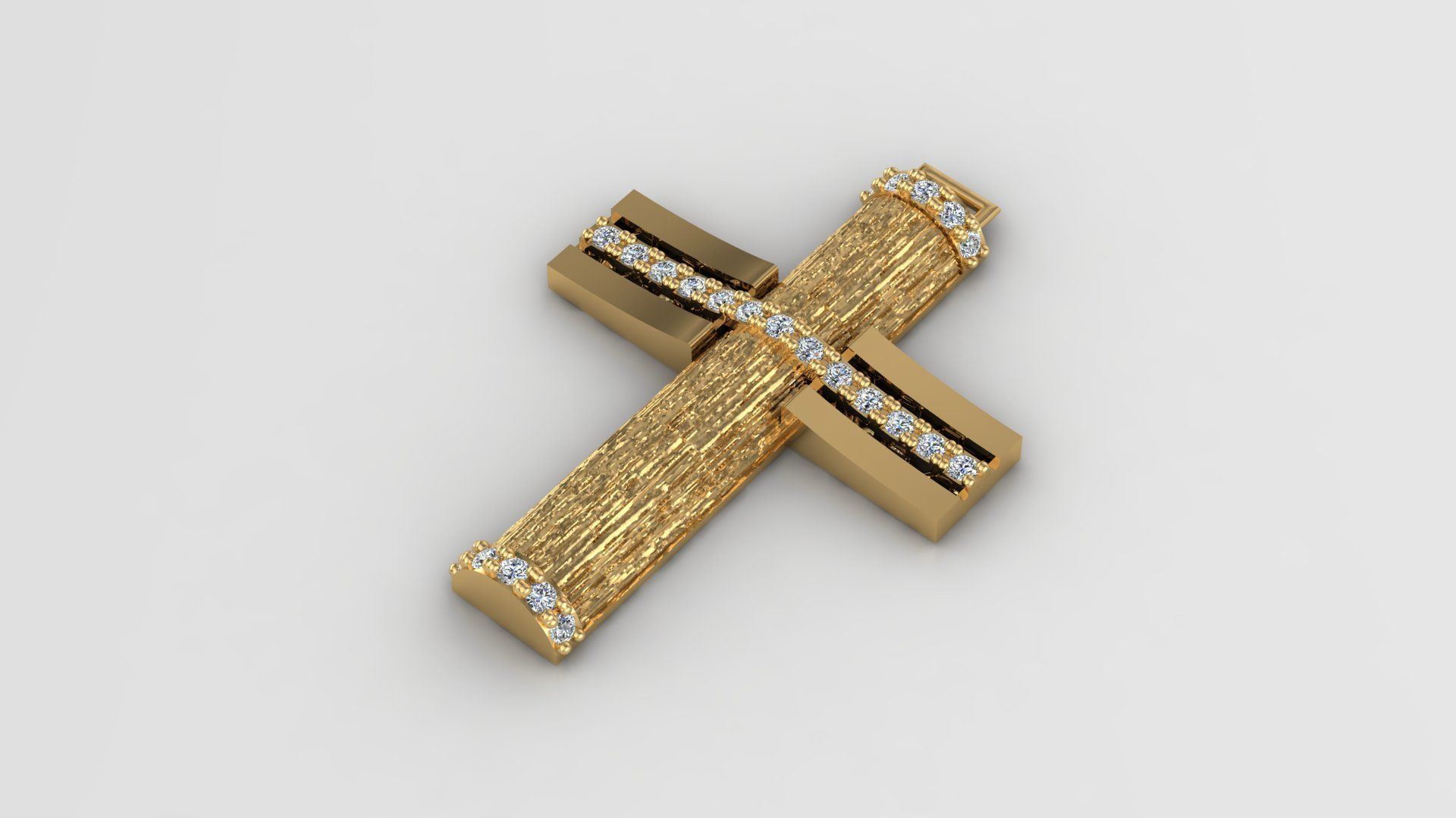 Cross patterned cross with texture saint jesus cristian 7 3D print model_9
