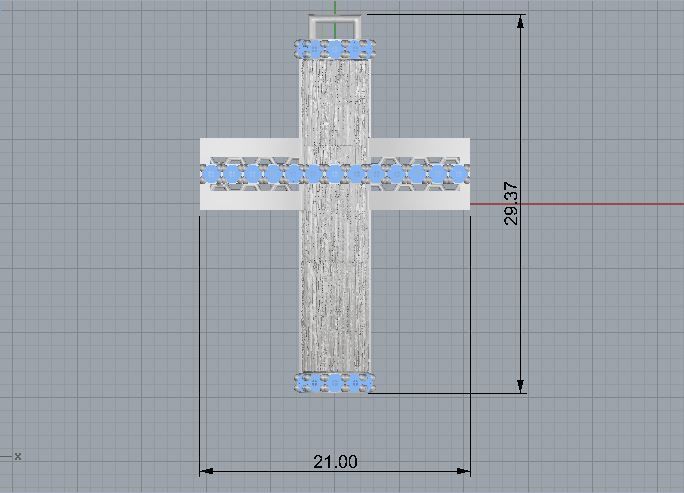 Cross patterned cross with texture saint jesus cristian 7 3D print model_18
