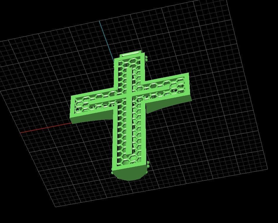 Cross patterned cross with texture saint jesus cristian 7 3D print model_14