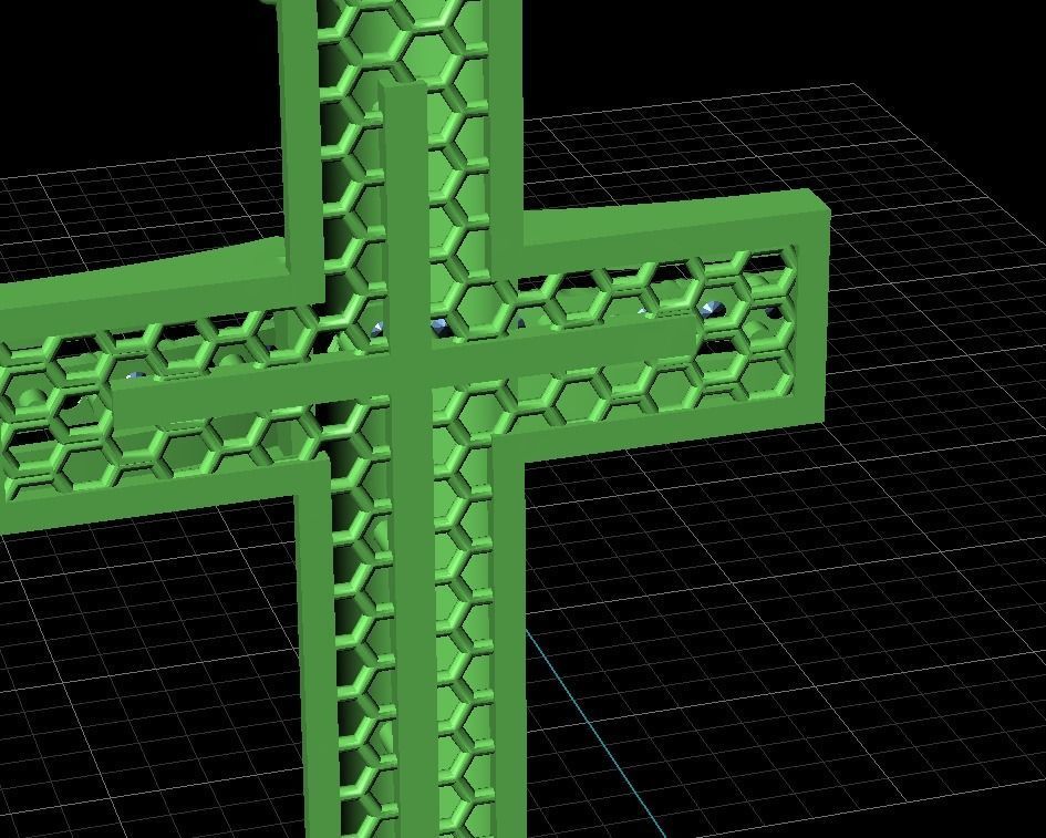 Cross patterned cross with texture saint jesus cristian 7 3D print model_16