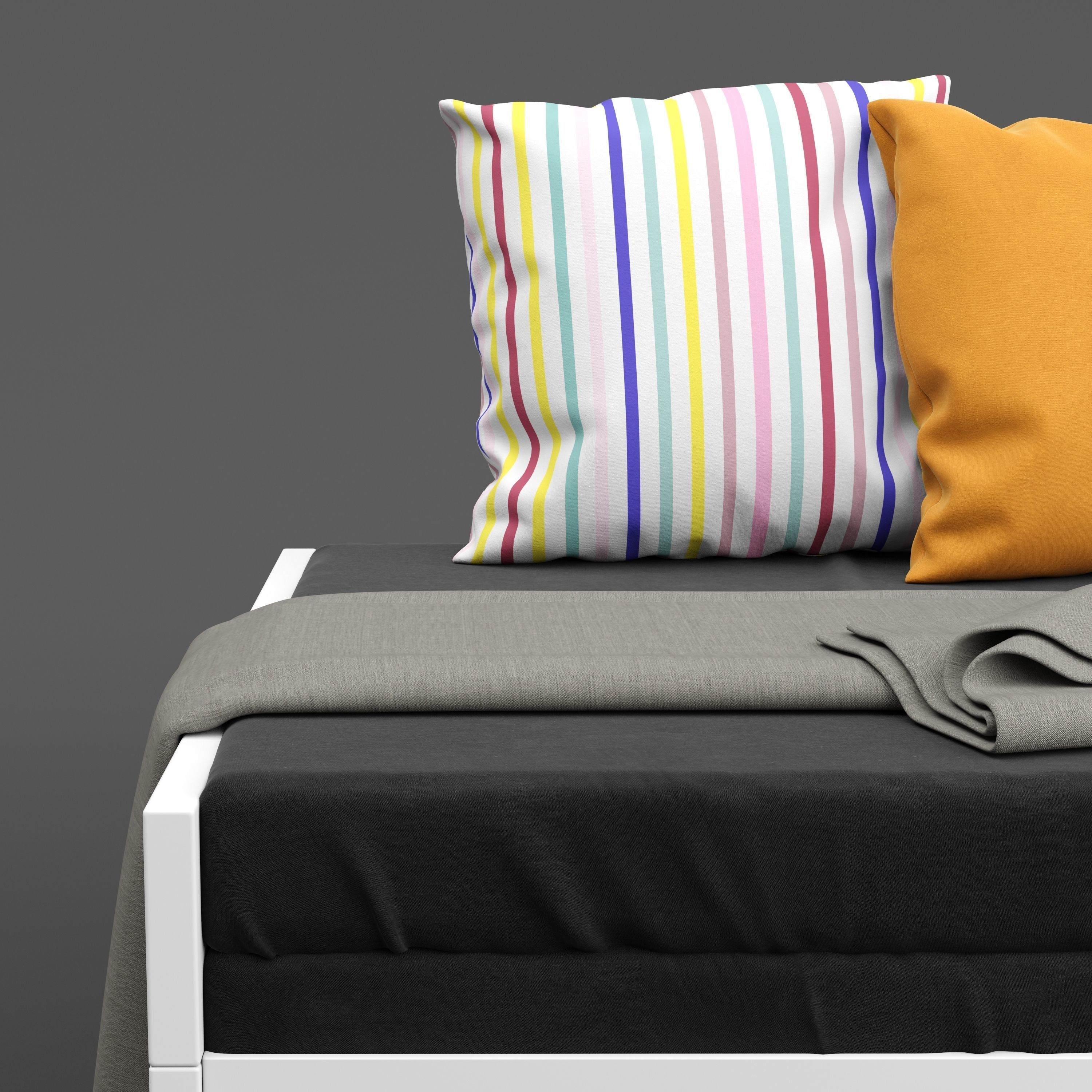 Ikea Brimnes bed 3D model_4