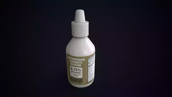 Chlorhexidine antiseptic Low-poly 3D model
