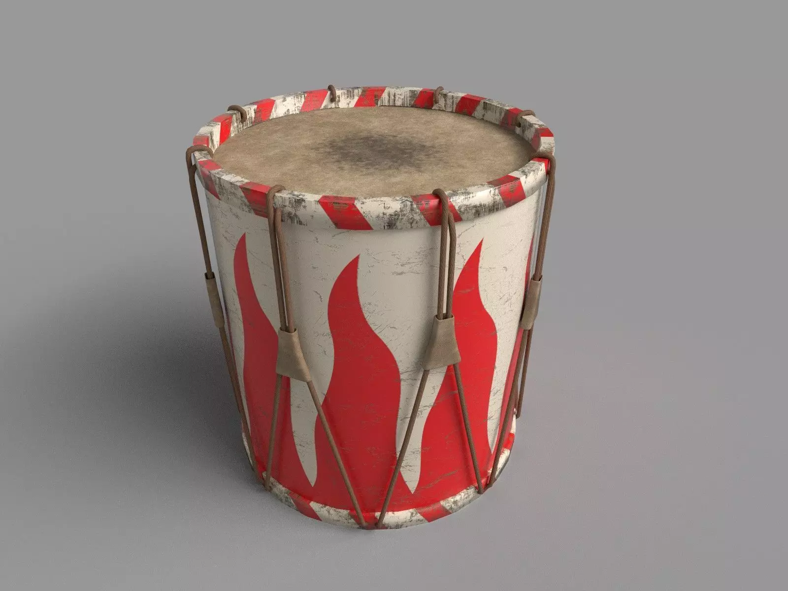 Landsknechtstrommel djembe drum 3D model_0