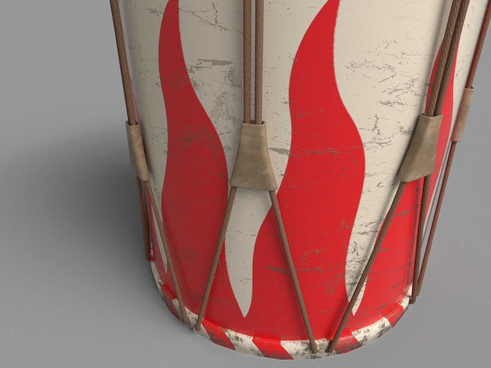Landsknechtstrommel djembe drum 3D model_2