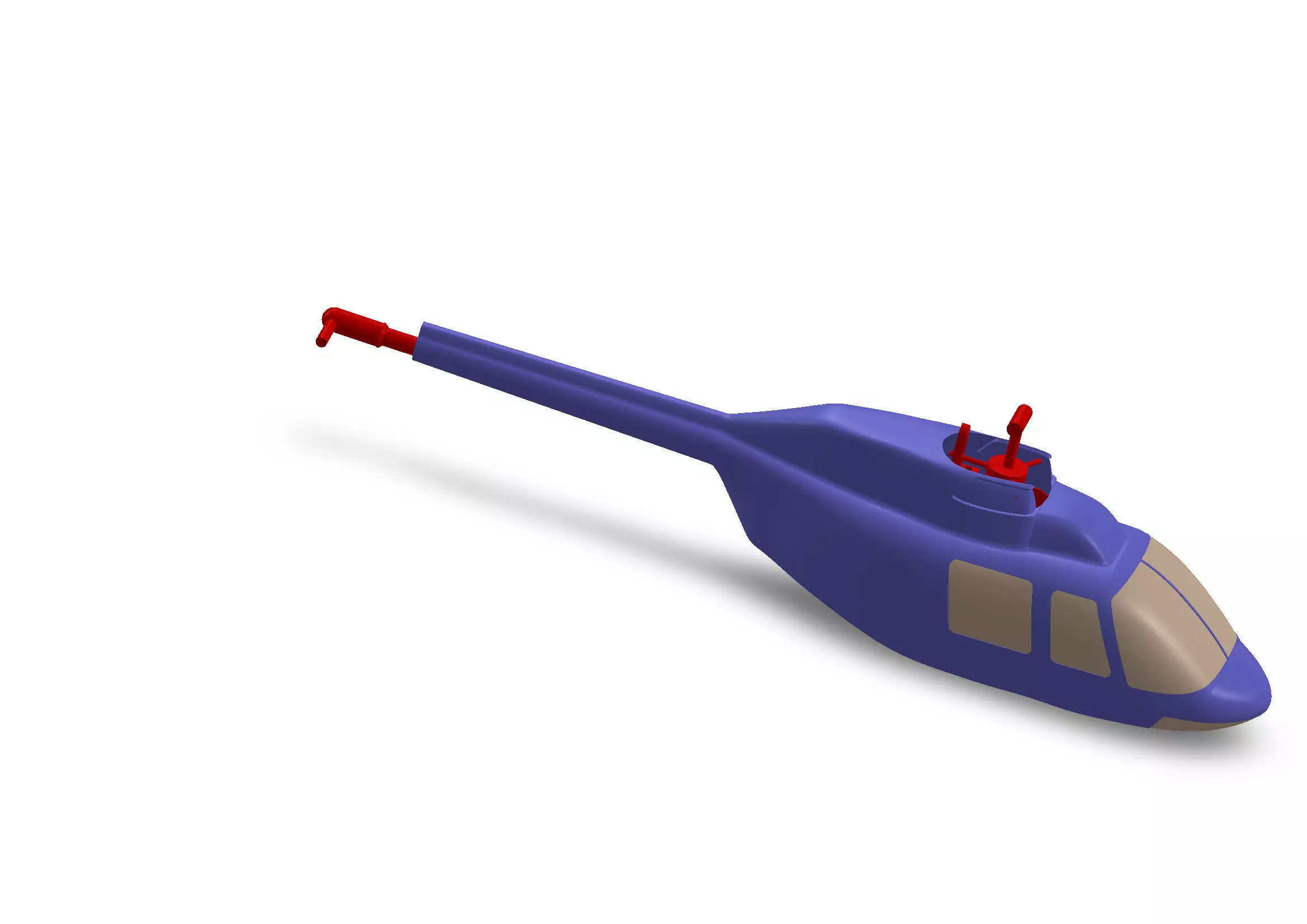 Jet Ranger fuselage for TREX 470 3D print model