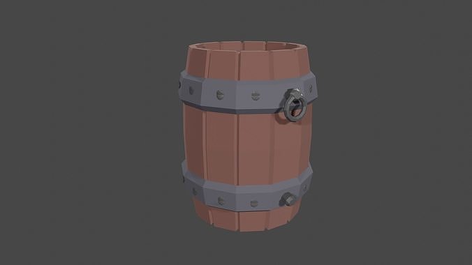 Barrel low poly game ready free VR / AR / low-poly 3D model | CGTrader