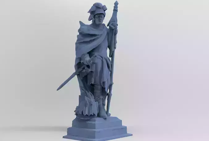  Warrior Statue Standing Tall 3D model