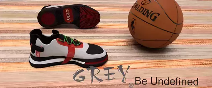 GREY - First Court Shoe Sneaker  3D model