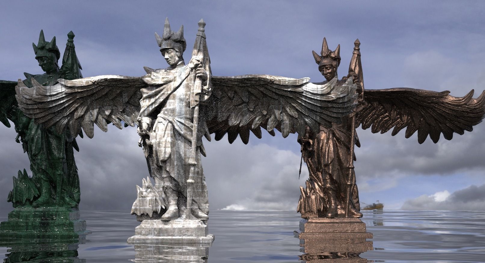 Angel Standard bearer 3D model_4