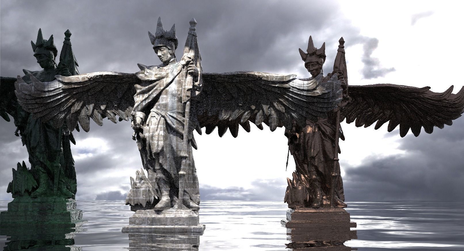 Angel Standard bearer 3D model_5