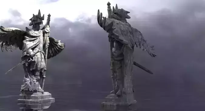 Angel Standard Bearer Mirrored