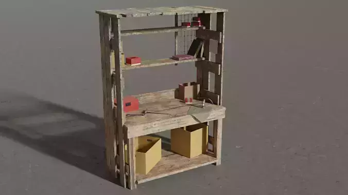 Workbench made from pallets