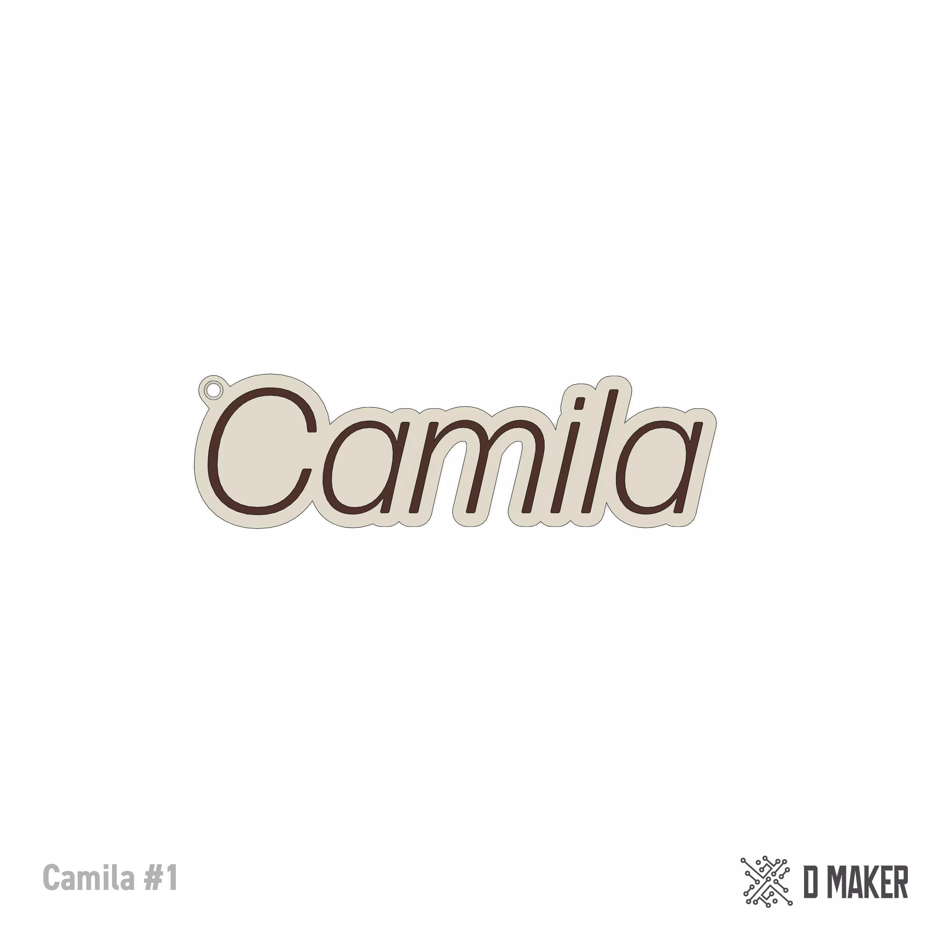 Camila Key Chain 3D print model