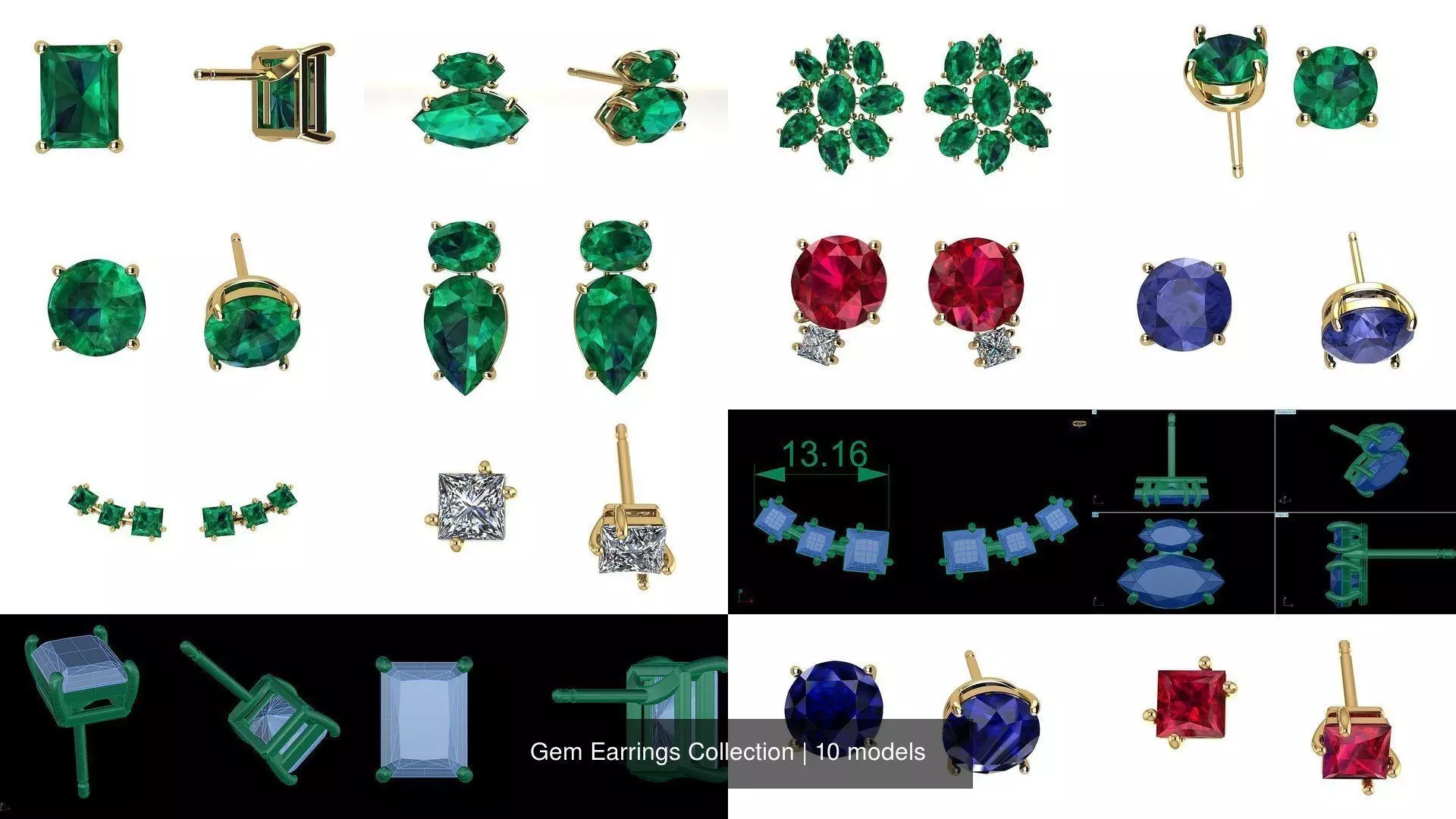 Gem Earrings Collection _0