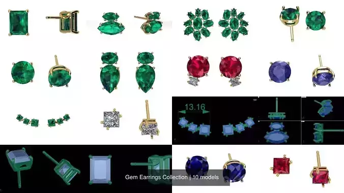 Gem Earrings Collection