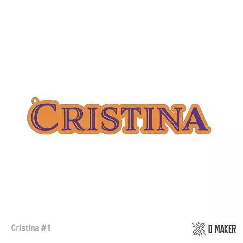 Cristina Key Chain 3D print model