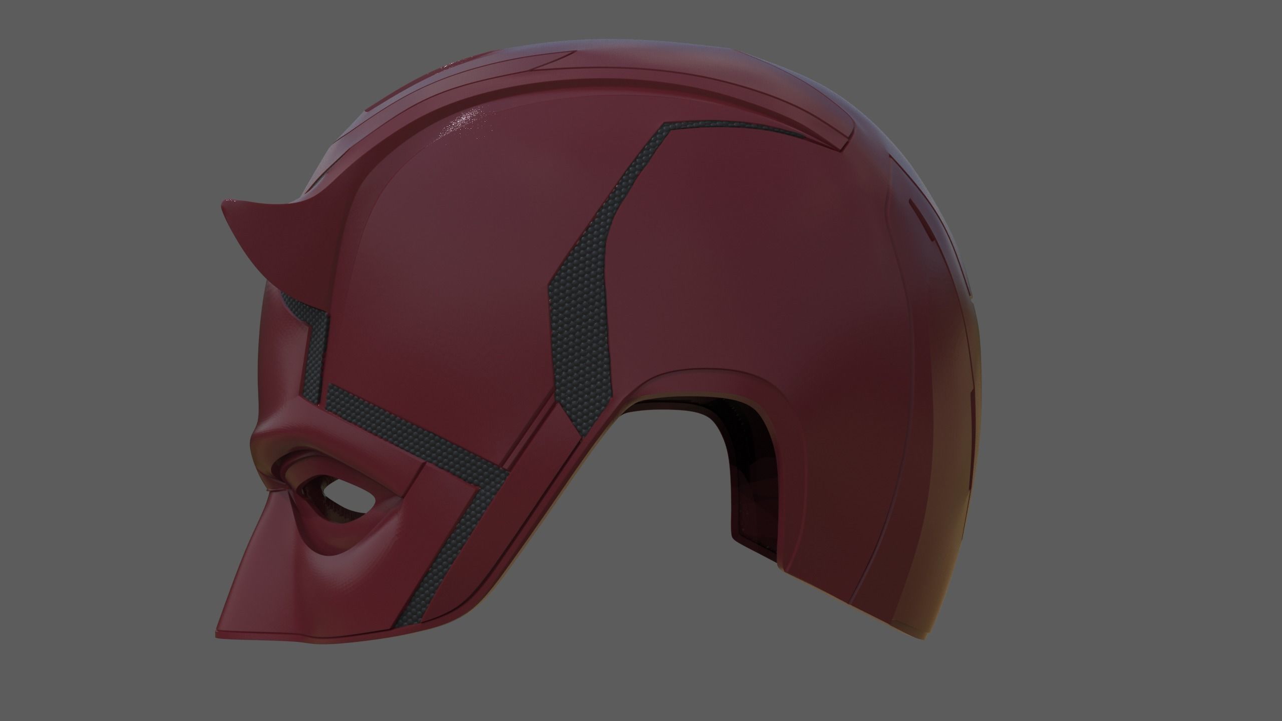 Daredevil Helmet 3D print model_2