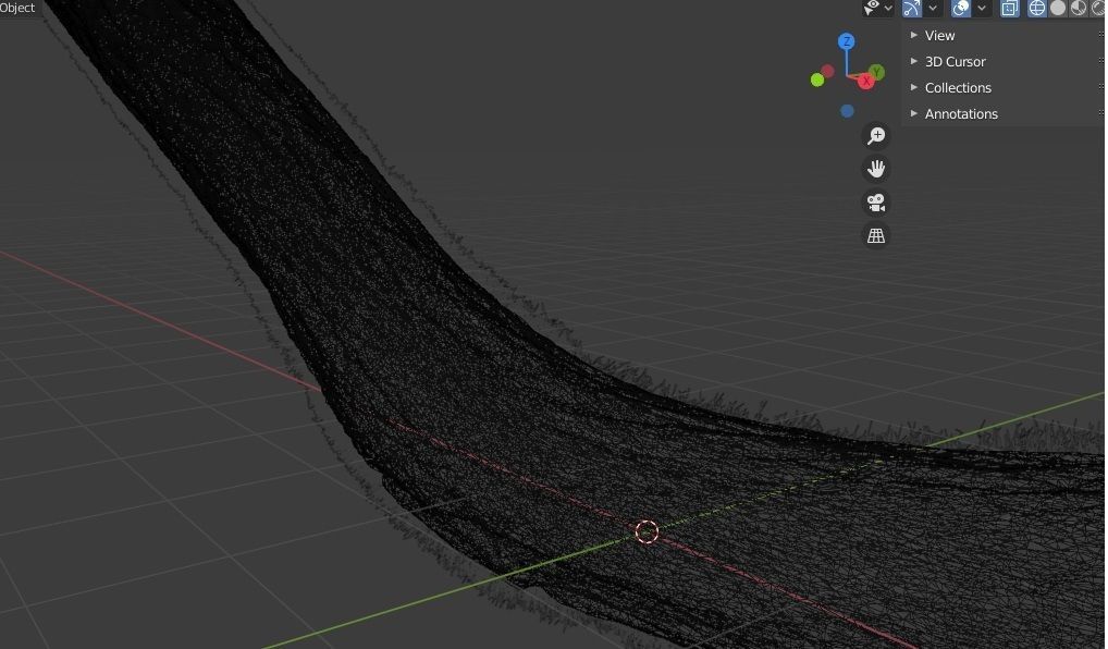 tree branch with moss 3D model_3