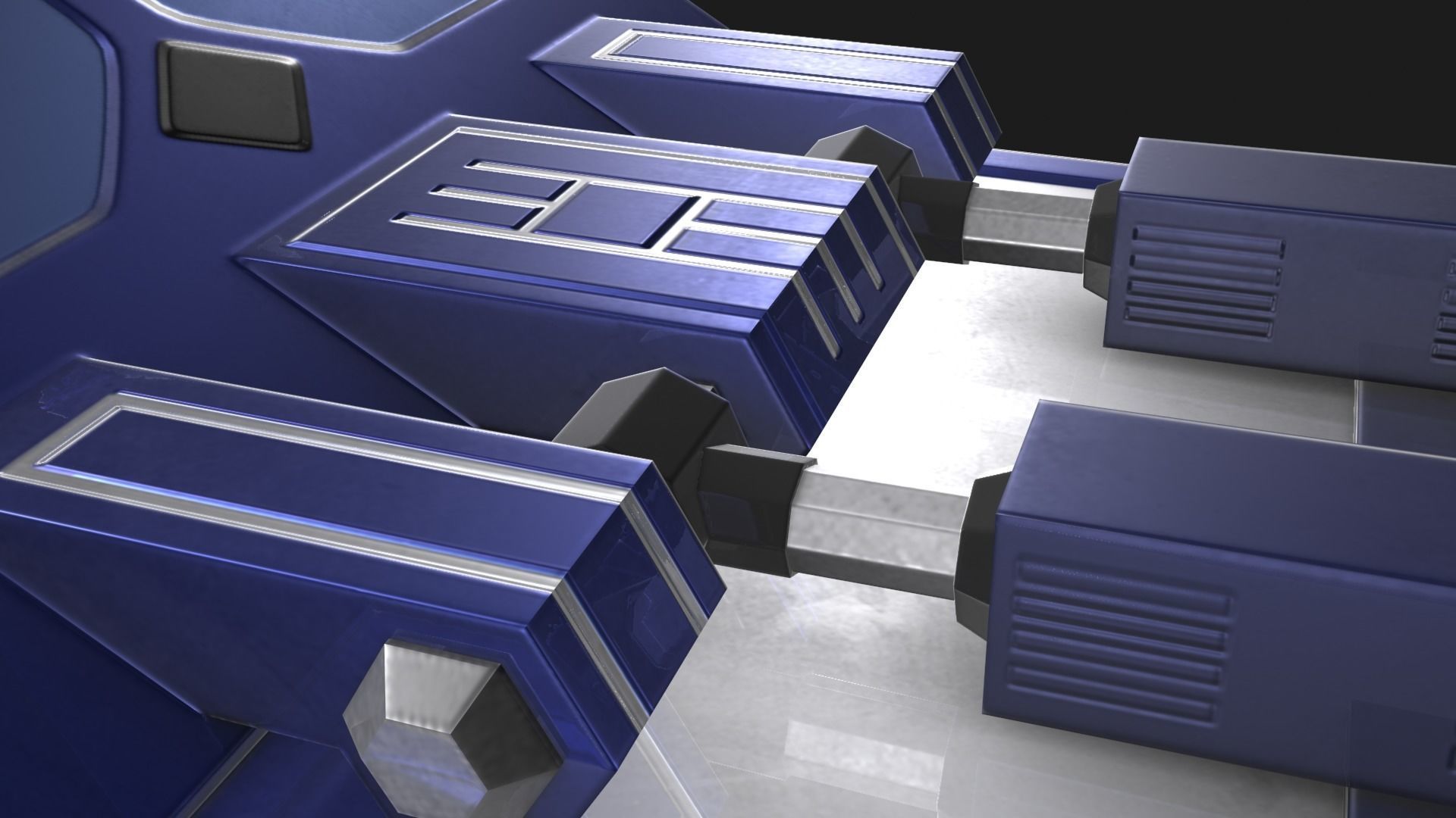 Square Portal Low-poly 3D model_20