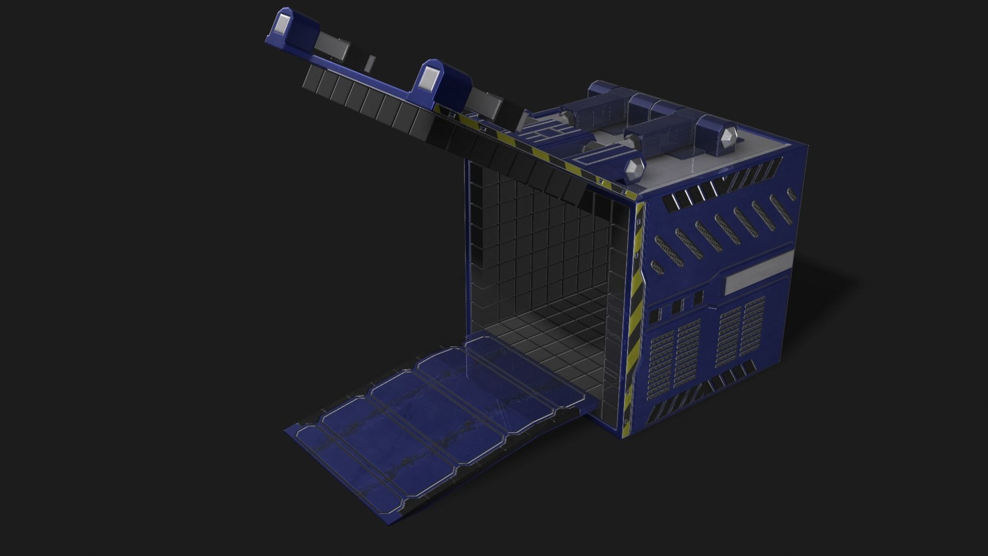 Square Portal Low-poly 3D model_11