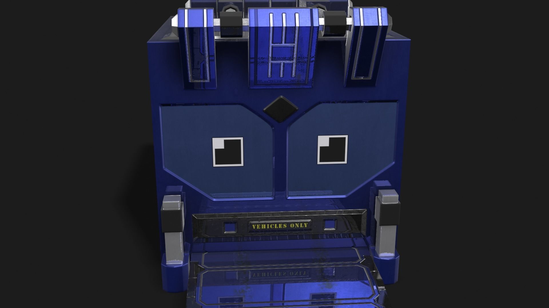 Square Portal Low-poly 3D model_3