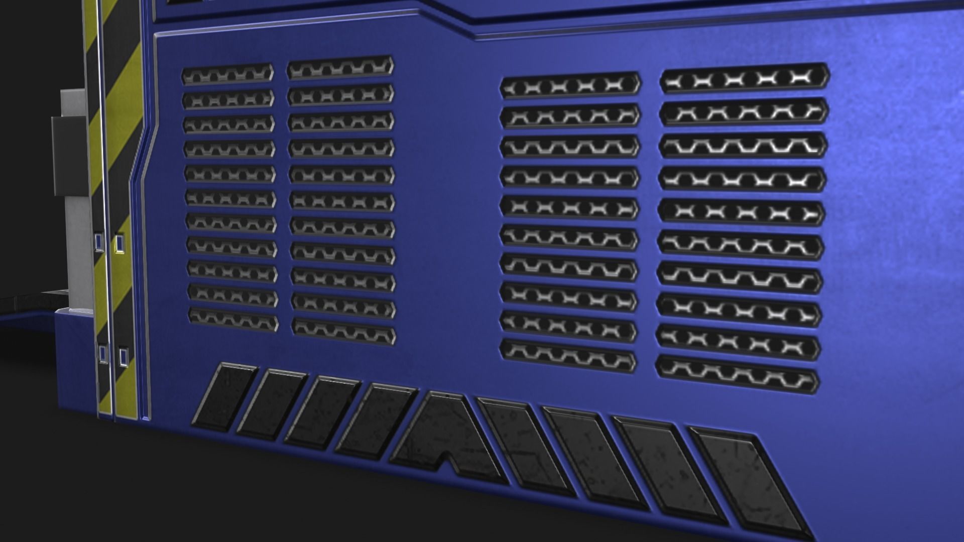 Square Portal Low-poly 3D model_17