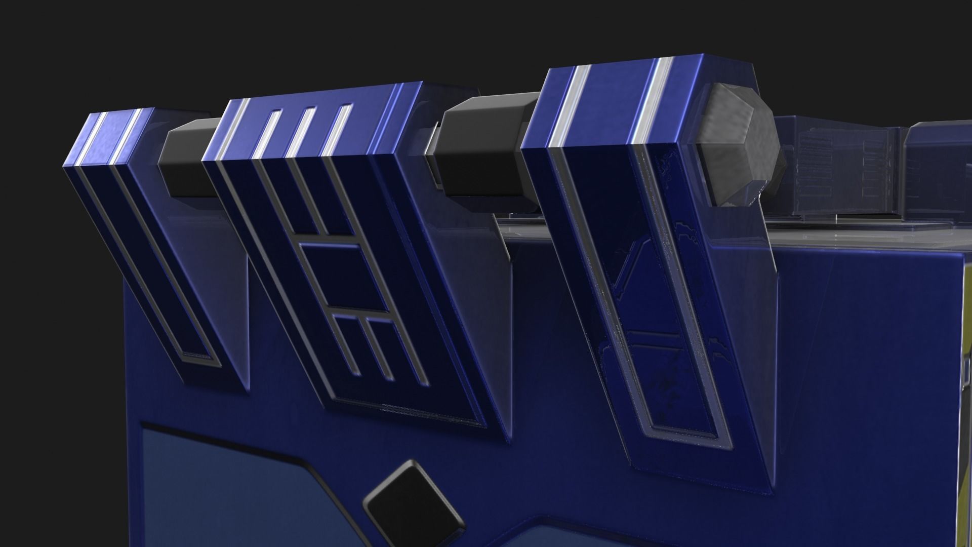 Square Portal Low-poly 3D model_10