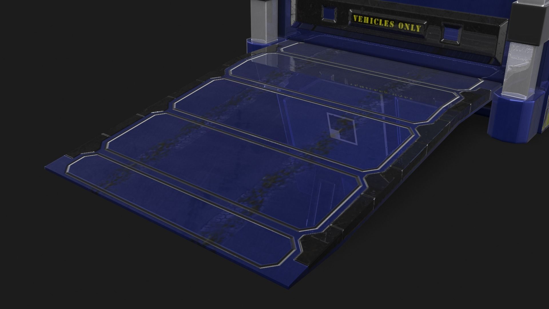 Square Portal Low-poly 3D model_7