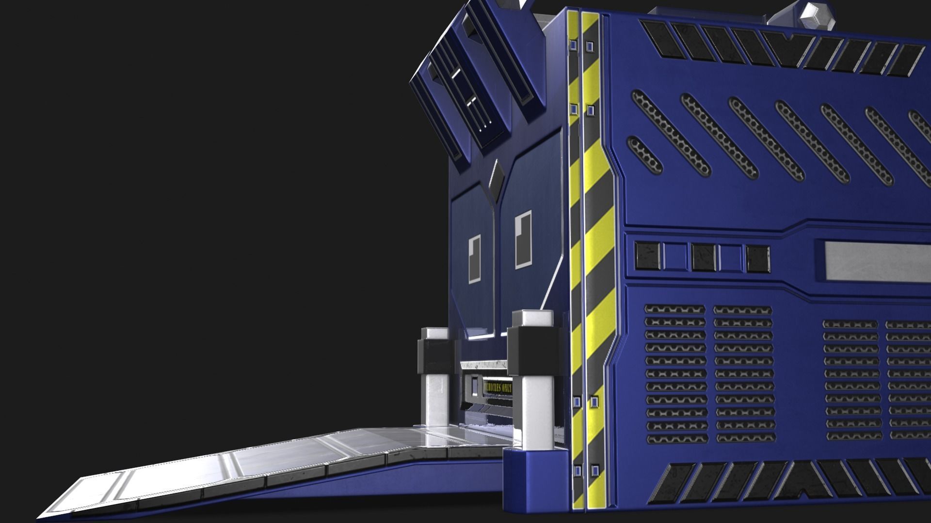 Square Portal Low-poly 3D model_13