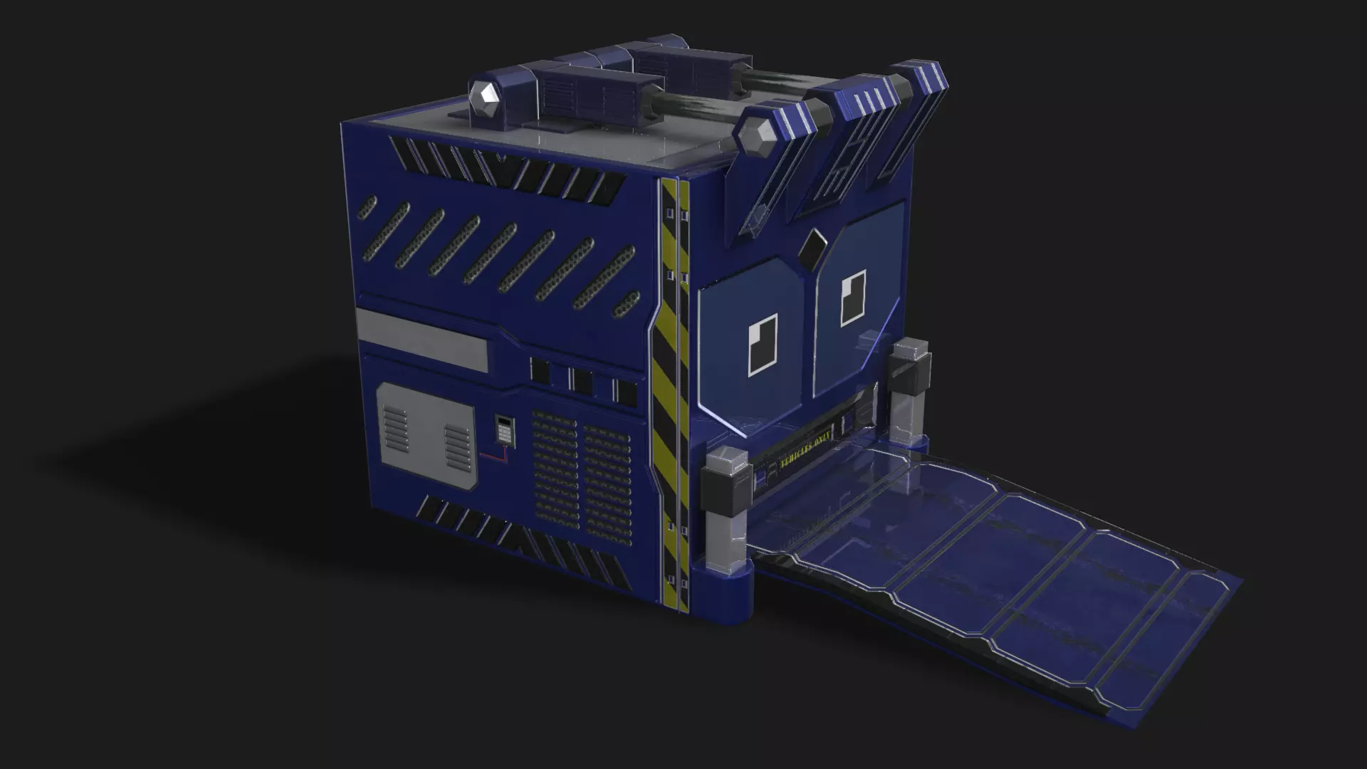 Square Portal Low-poly 3D model_0