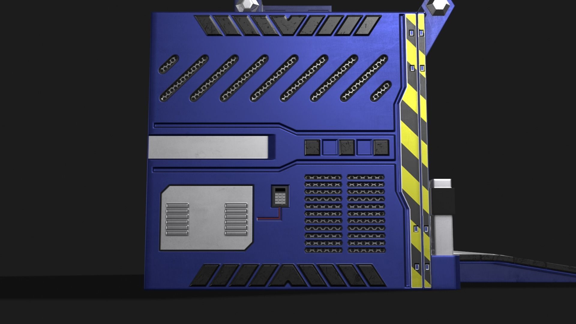 Square Portal Low-poly 3D model_4