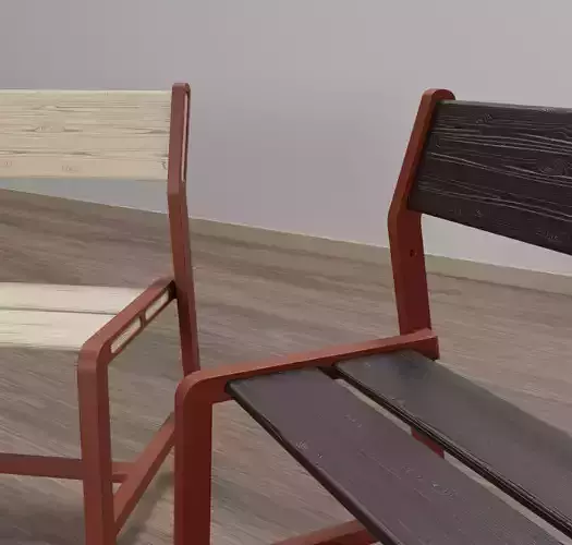 CHILDRENS BENCH YPPERLIG BEECH DARK RED