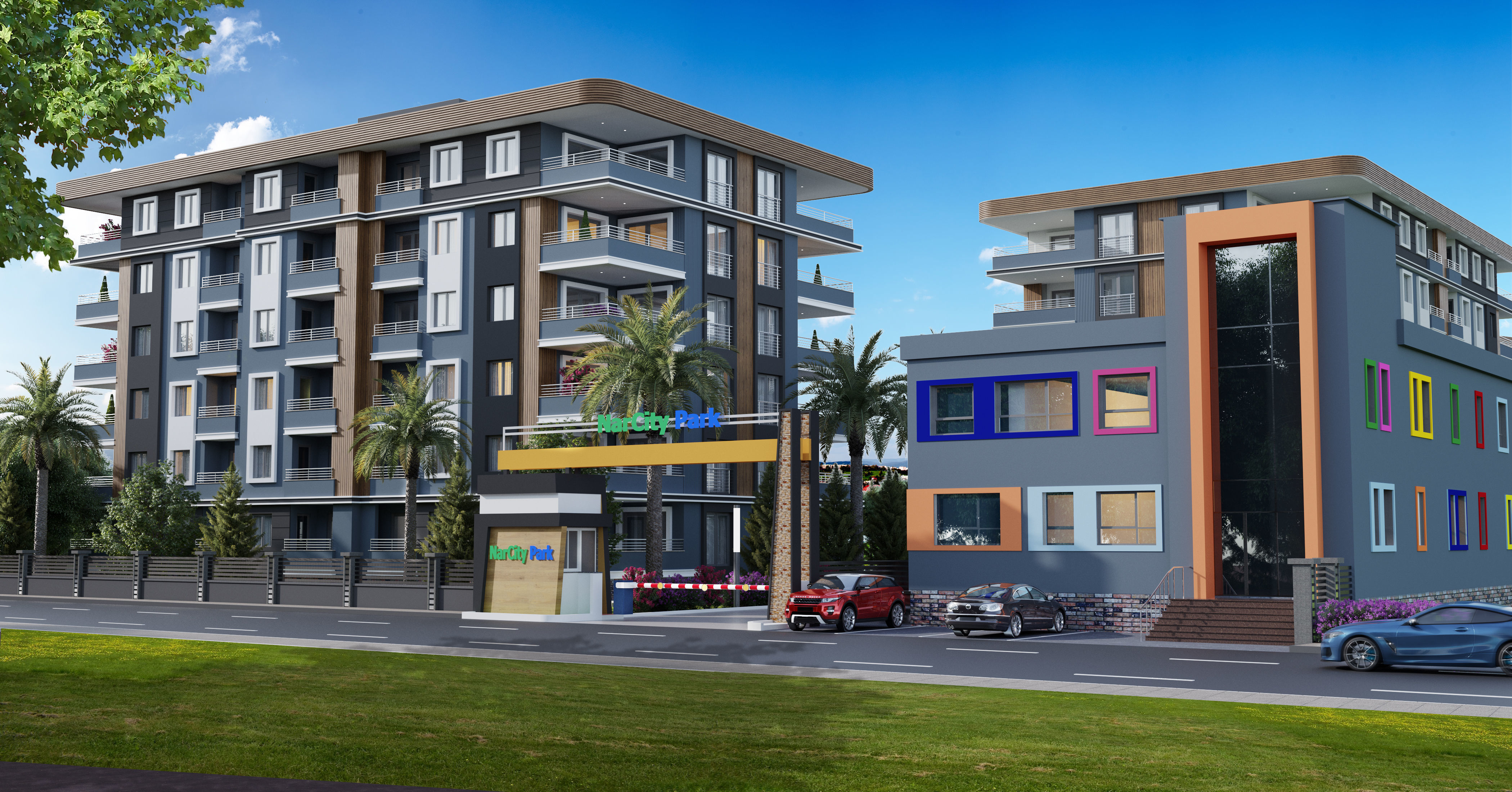 BUILDING PROJECT MODELED WITH QUALITY 3D MAX AND SKETCHUP Low-poly 3D model_3