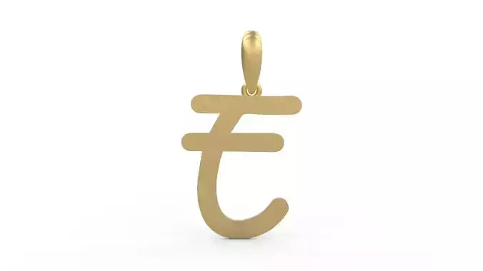 Initial Letters Pendant Hakubo E 3D print model