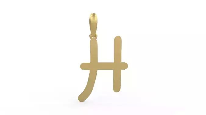 Initial Letters Pendant Hakubo H