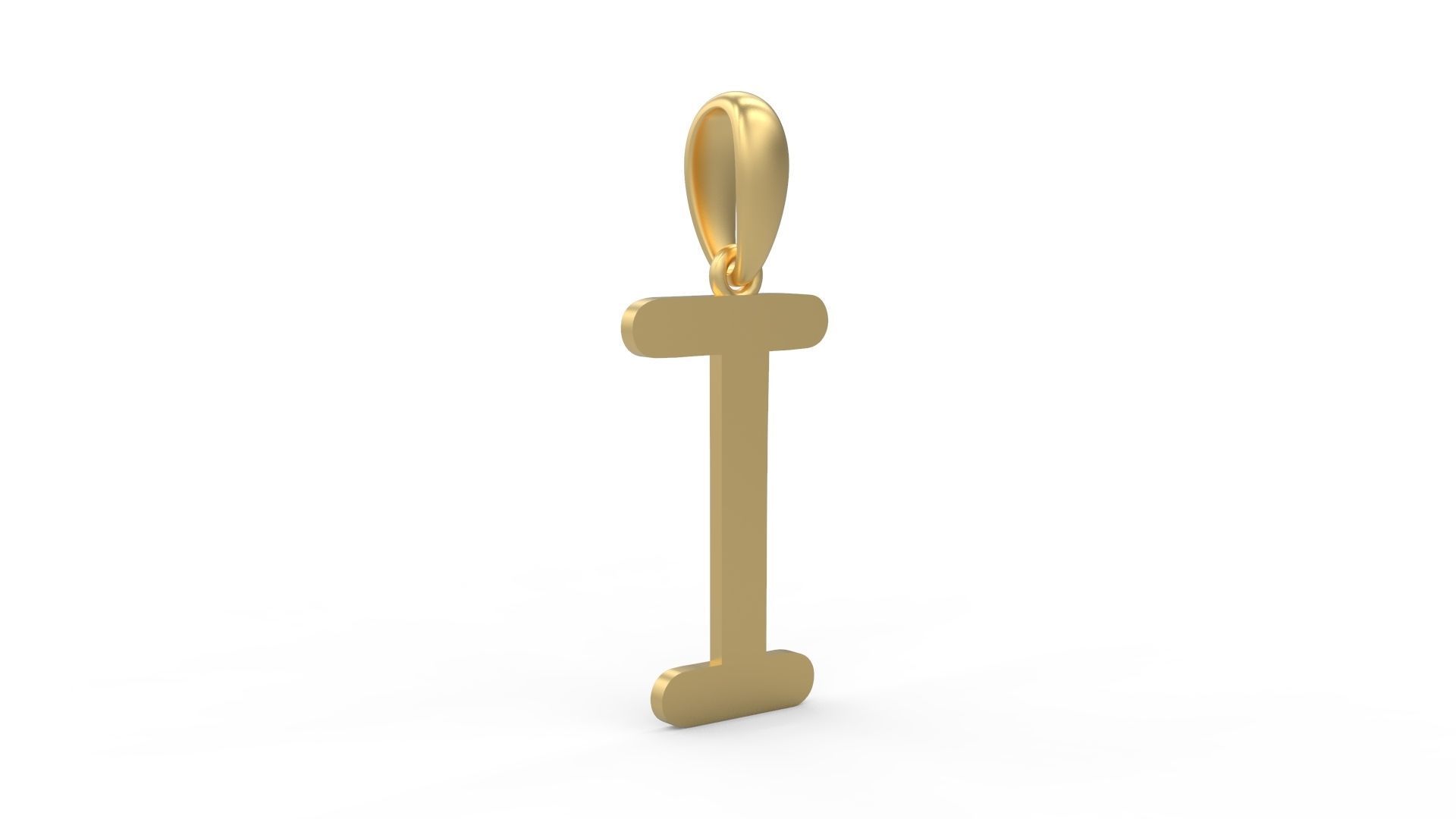 Initial Letters Pendant Hakubo I 3D print model_3