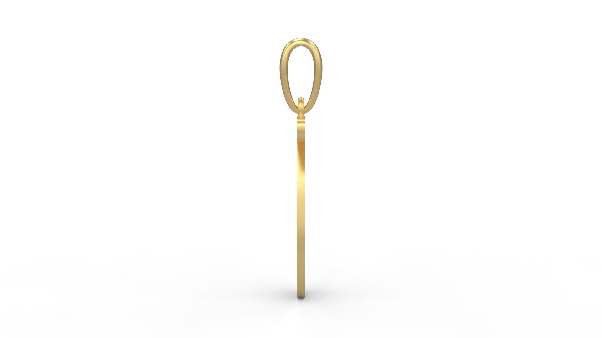 Initial Letters Pendant Hakubo J 3D print model_2