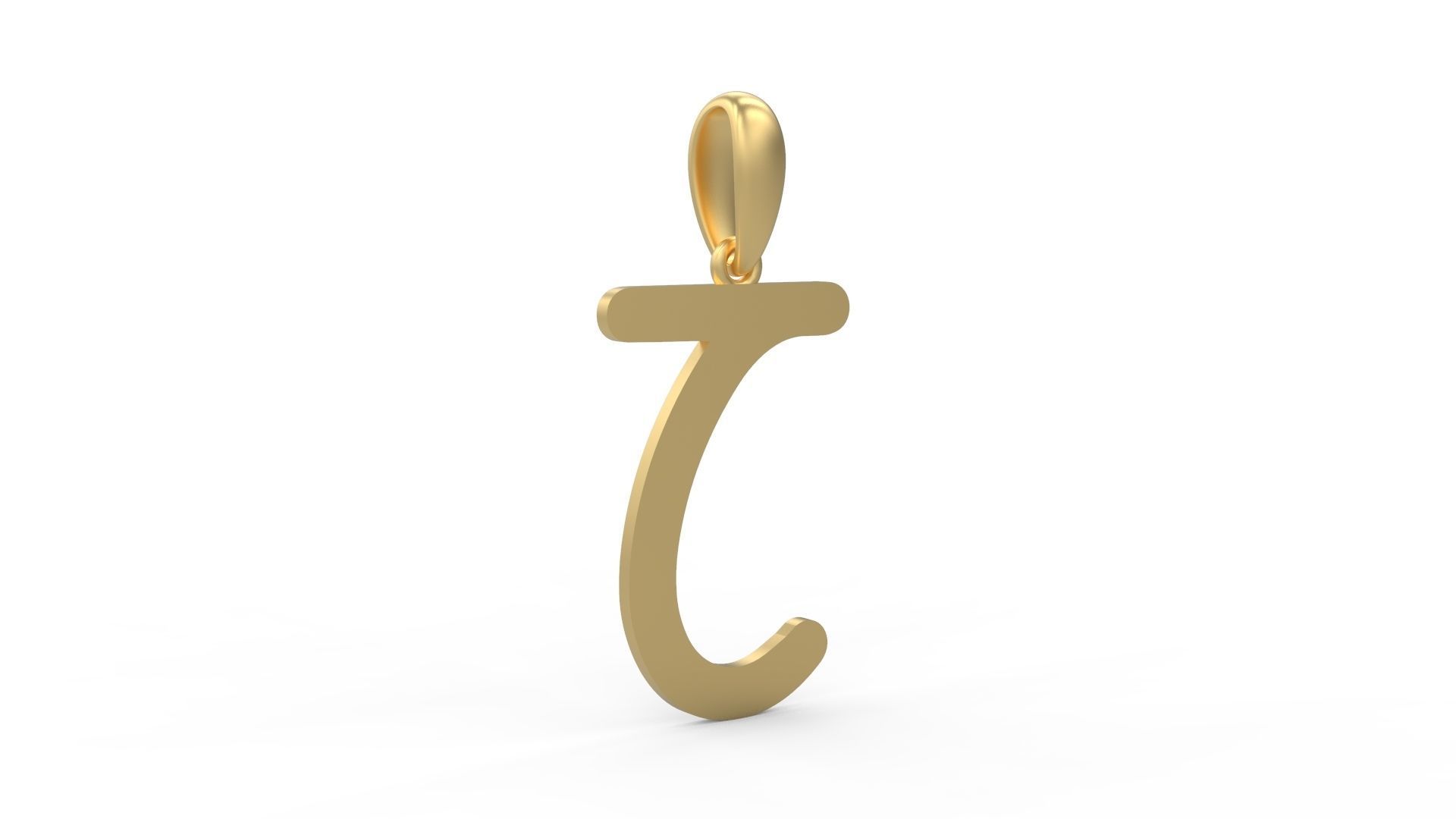 Initial Letters Pendant Hakubo J 3D print model_3