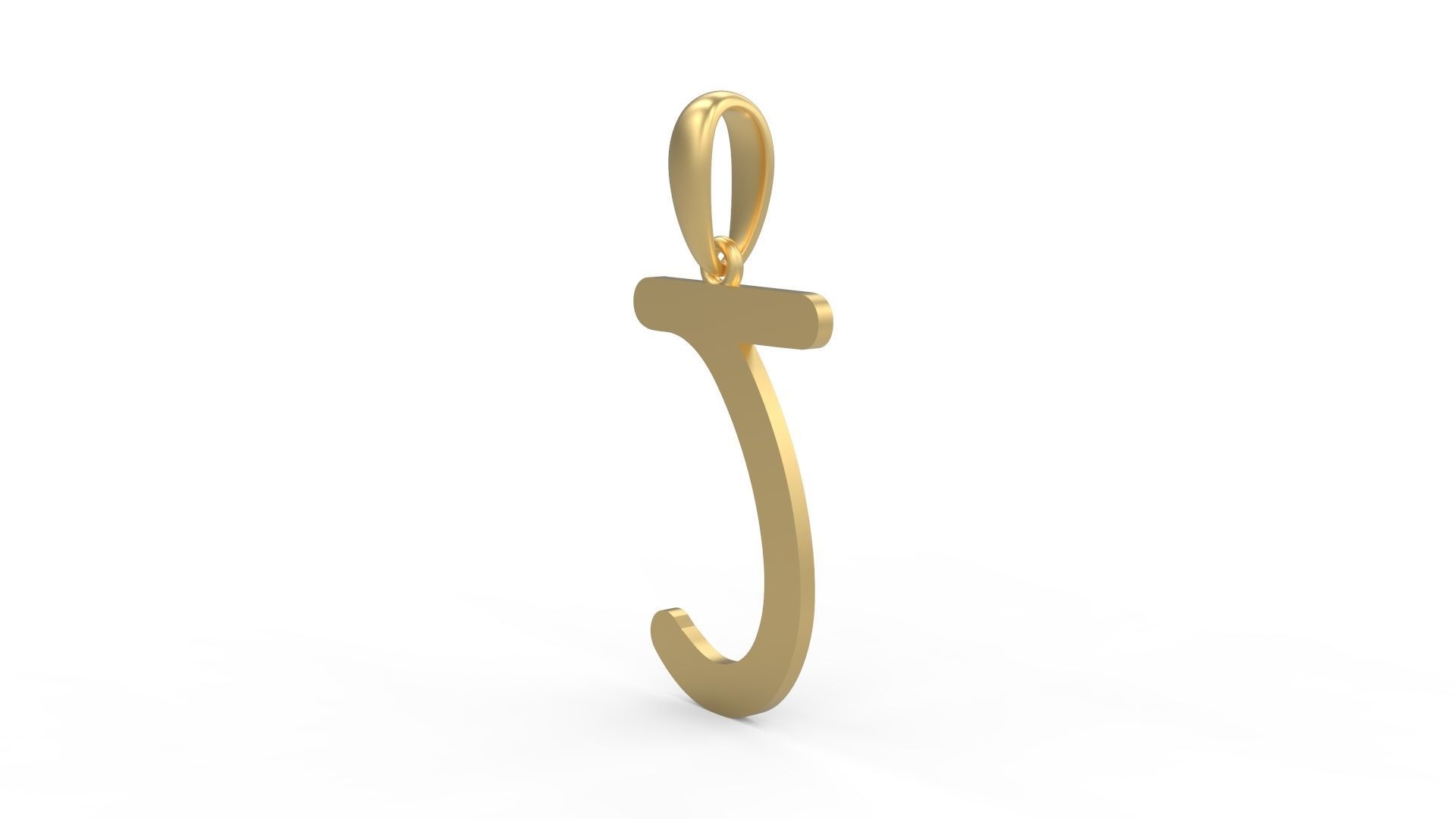 Initial Letters Pendant Hakubo J 3D print model_1