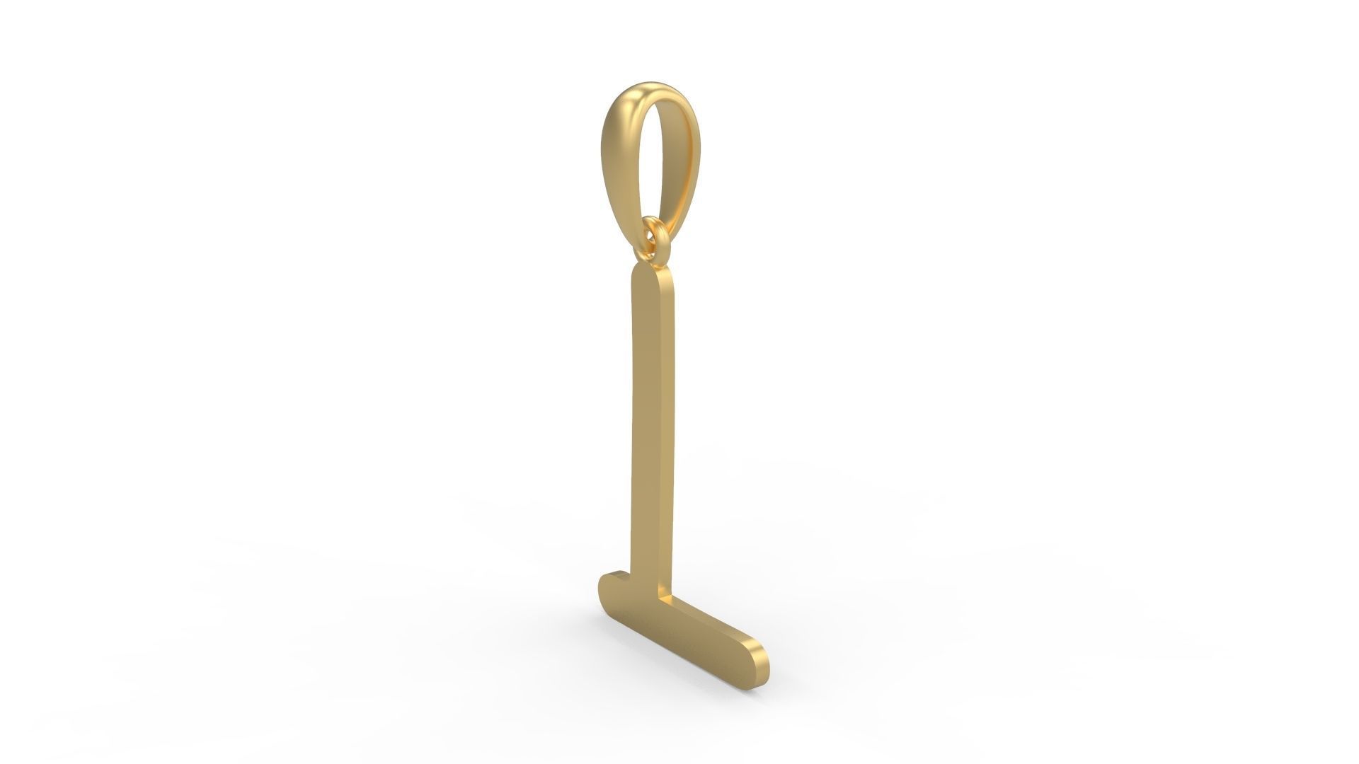 Initial Letters Pendant Hakubo L 3D print model_1